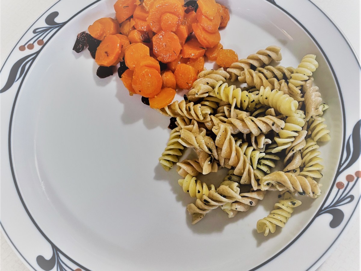 Pasta with Pesto and Garlic Honey&nbsp;Carrots